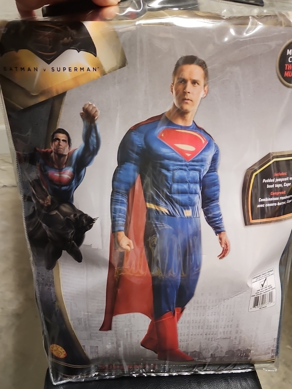 Superman Muscle Chest Costume in Blue and Red